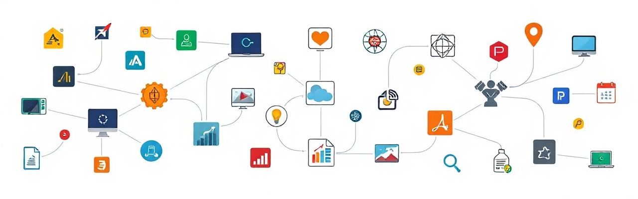 Grid mit Logos der integrierten Dienste: Slack, Zendesk, Salesforce, HubSpot, Zapier, Shopify, WooCommerce, Microsoft Teams und weitere
